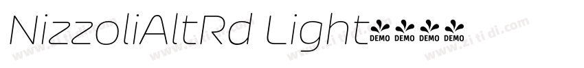NizzoliAltRd Light字体转换